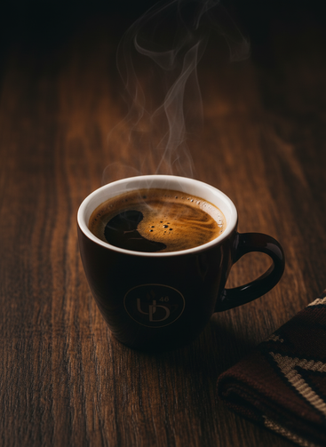 African Espresso Brewed with Mudcloth